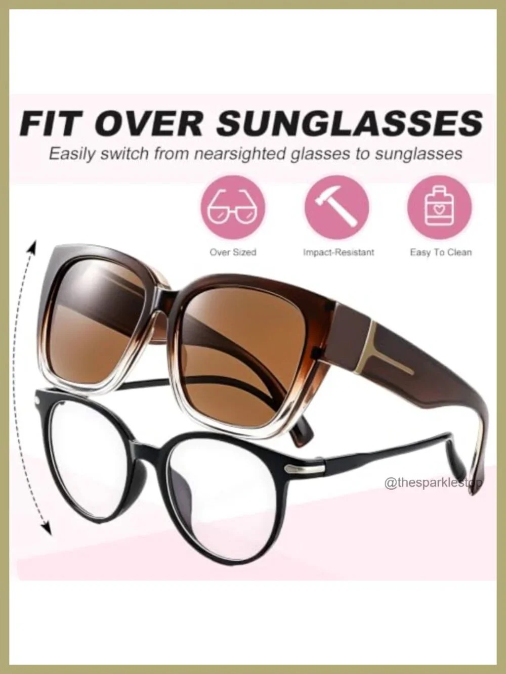 Oversized Over Glasses Sunglasses for Women Men Polarized 3 Pack UV400